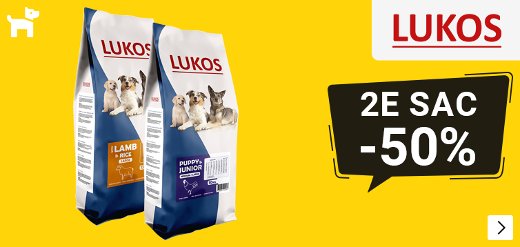 LUKOS droogvoer 2e zak 50% korting DOG